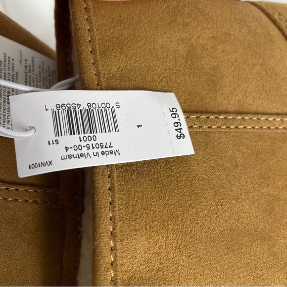 Gap Girls Cozy Faux Suede Sherpa Boots Size 1 NWT - Picture 7 of 9